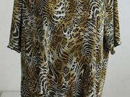 Crinkle Shirt Leopard Muster Tierfell Crinkleshirt Damen 2XL 48 Kurzarmshirt - Mühlberg (Elbe) Zentrum