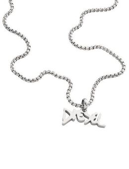 Diesel Kette mit Anhänger Schmuck Edelstahl Halsschmuck Panzerkette SIGNET DIESEL
