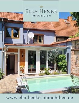 Wunderschönes, liebevoll modernisiertes Stadthaus mit schönem Garten, Pool + großer Garage - Falkenstein (Harz)