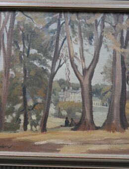 Ölgemälde von Karl Hagedorn ( 1889 Berlin - 1969 Manchester ) , Landschaft ,signiert , Größe mit Rahmen 41cm x 35cm , Moderne - Görlitz