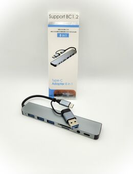 8in1 USB C 3.0 Hub Adapter SD Speicherkarten Lesegerät uvm. Neu - Neumünster