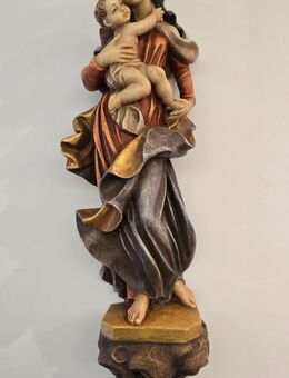 Madonna mit Jesuskind - bemalte Wandfigur a. Holz 70cm, Grödnertal - Wolfratshausen