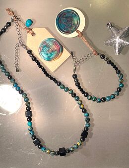 Außergewöhnliches Schmuckset aus Malachite und Hämatit NEU - Neustadt (Wied)