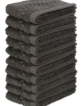 my home Waschlappen Regona, Seiftücher (30x30cm), flauschig und weich, 500 gr/m², (Set, 10-St), Premium Handtücher mit Bordüre, Handtuch-Set, 100% Baumwolle