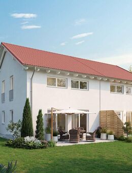 Ruhige Neubau-Doppelhaushälfte - modern, lichtdurchflutet mit Süd-/Ostgarten & Carport - Unterschleißheim