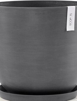 ECOPOTS Blumentopf Oslo 45 + Wassersystem Grau, für innen und außen: frostsicher, bruchsicher und lichtbeständig