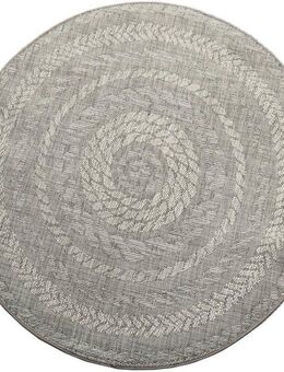 Paco Home Teppich Malmedy 490, rund, Höhe: 4 mm, Flachgewebe, melierte Sisal-Optik, In- und Outdoor geeignet