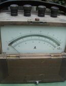 Antikes Amperemeter A 35 Deutsche Reichsbahn D.R. sehr rar! Im Holzgehäuse in 82041