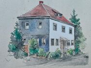 Eine Reise in die Vergangenheit: Sanierungsbedürftiges Haus mit Garage, Scheune und Gewölbekeller - Rödental