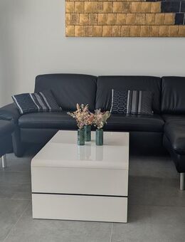 Koinor Ecksofa Nappa-Leder schwarz mit Hockerbank * TOP-Zustand! - Rheinstetten