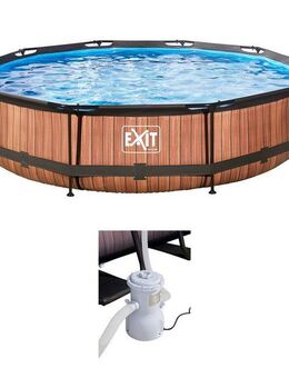 EXIT Framepool inkl. Kartuschen-Filterpumpe & Filterkartusche (Set, 3-tlg), ØxH: 366 x 76 cm