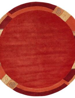 LUXOR living Wollteppich India, rund, Höhe: 20 mm, reine Wolle, handgeknüpft, mit Bordüre