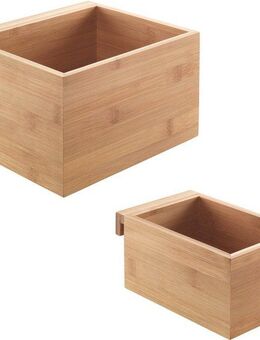 Metaltex Organizer Mural line (Set, 2 St), Aufbewahrungsbox, Bambus