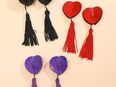 Herzförmige selbstklebende Pailletten Quasten (mehrere Farben zur Auswahl) Accessoires für Frauen (OVP) in 45768