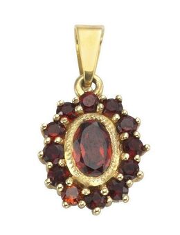 Vivance Kettenanhänger 333/- Gelbgold mit Granat