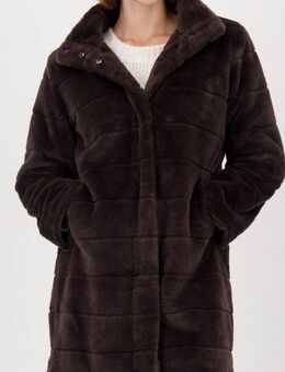 Monari Fellimitatmantel Regular fit mit Rundhalsausschnitt