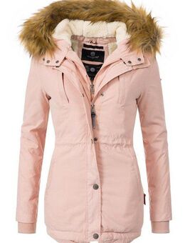 Marikoo Wintermantel Akira edler Winterparka mit Kunstfellkapuze