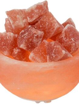 HIMALAYA SALT DREAMS Salzkristall-Tischlampe Petite, LED wechselbar, Warmweiß, Handgefertigt aus Salzkristall - jeder Stein ein Unikat, H: ca.4 cm