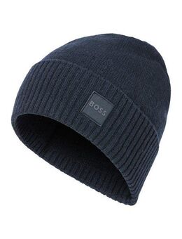 BOSS ORANGE Beanie Akaio_R_Hat Ton in Ton Logo-Badge