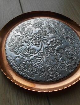Wandteller Teller Untersetzer 12 cm Kupfer silberfarben Orient Deko 3,- - Flensburg