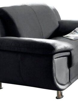 TRENDMANUFAKTUR Sessel Rondo, Breite 121 cm, breite Armlehnen, Füße chromfarben, Big-Sessel wahlweise mit Federkern, bequem