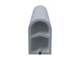 DIWARO Türdichtung SZ310 für Stahlzargen | Dichtung 5 lfm | Farben: weiß und grau | senkrechte Nut | Fachhandelsware, hergestellt in Deutschland in 47445