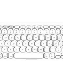 Logitech Keys-To-Go 2 - PALE GREY - DEU - BT - N/A - WESTMID-511-APPLE Gaming-Tastatur (Bluetooth Low Energy technology)