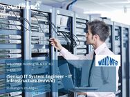 (Senior) IT System Engineer – IT Infrastructure (m/w/d) - Wangen (Allgäu)