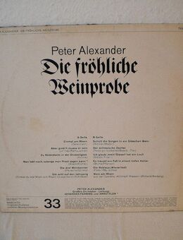 Peter Alexander-Die fröhliche Weinprobe-Vinyl-LP,50/60er Jahre - Linnich