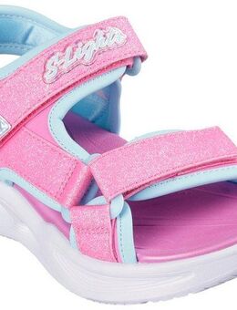 Skechers SOLA GLOW SANDAL Sandale, Klettschuh, mit Glitzer, Blinkfunktion, Größenschablone zum Download