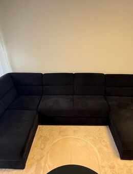 Schwarze Couch Wohnlandschaft U-Form - Pohlheim Zentrum
