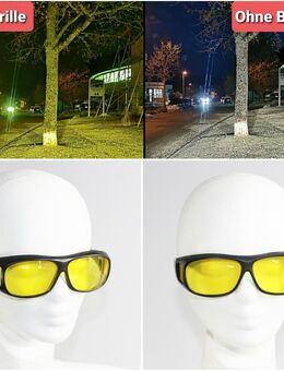 HD Nachtsichtbrille Überziehbrille Nachtfahrtbrille Sonnen Kontrastbrille Gelb  9,90 €* - Villingen-Schwenningen
