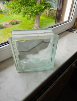 4 Stück Glasbausteine 19 cm x 19 cm x 8 cm, 2,481 Kg, neuwertig. - Erfurt