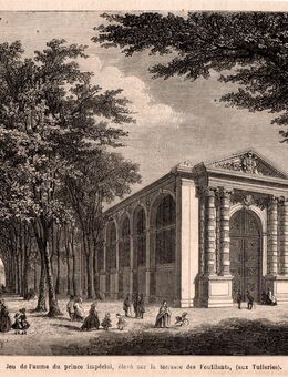 Grafik : Paris , Jeu de l aume du prince imperial , eleve sur la terrasse des Feuillants, Blatt 24cm x 17,5cm , M7 - Görlitz