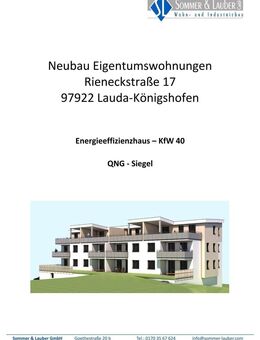 Energieeffiziente 2-Zimmer-Eigentumswohnung 11 - KfW-40-Standard + QNG-Siegel - Lauda-Königshofen