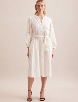 seidensticker Sommerkleid Schwarze Rose 7/8-Arm Rundhals Uni