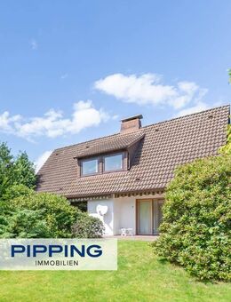 In Feldrandlage Oststeinbeks: "Einfamilienhaus auf großem Gartengrundstück mit Garage" - Oststeinbek