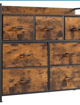 Chest of Drawers, 7 Fabric Drawers with Handles, Metal Frame - Darmstadt Nordstadt