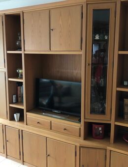 Schrankwand/ Bücherschrank massiv - Rainau