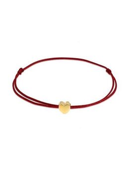 Elli Armband Herz Liebe Textil Romantik 925 Silber