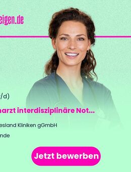 Facharzt interdisziplinäre Notaufnahme (m/w/d) - Sande