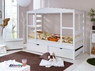 Ticaa Kinderbett Lio, Hausbett, inkl. Schubkasten und Rollrost
