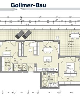 3-Zimmer-Wohnung im Penthouse mit Bad en Suite, Gäste-Dusche und Dachterrasse - Sickte