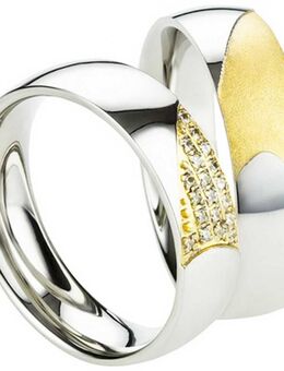 Schlichte Edelstahlringe für Paare AB2460-AB2461 - Aholming