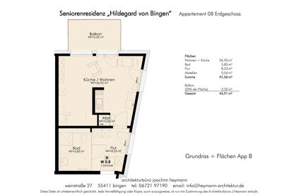 Betreutes Wohnen - 1 Zimmer Appartement