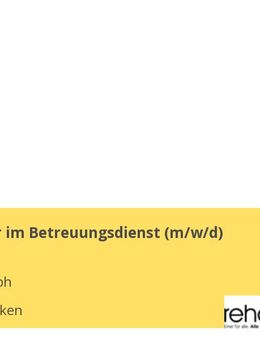 Mitarbeiter im Betreuungsdienst (m/w/d) - Saarbrücken