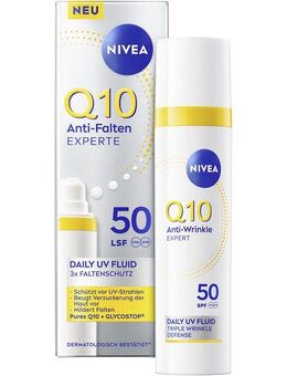 Nivea Gesichtsfluid NIVEA Tagespflegefluid Q10 UV LSF 50, Anti-Aging, pflegend, straffend, UV-Schutz