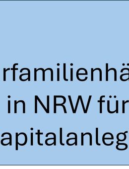 *** Vermietete Mehrfamilienhäuser in NRW- Speckgürteln * Kapitalanlagen * mind. 6 Wohnungen pro Haus - Essen