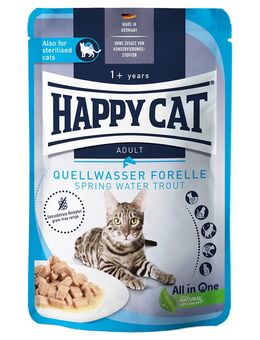 Happy Cat Pouch Meat in Sauce 12 x 85 g - Quellwasser-Forelle