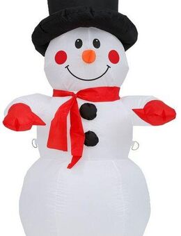BONETTI LED Dekofigur Weihnachtsdeko aussen, LED fest integriert, RGB, selbstaufblasender Schneemann, Höhe ca. 120 cm